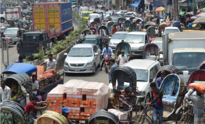 chittagong traffic jam যানজট